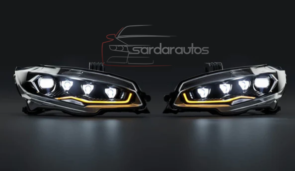 Honda Civic X 10 Gen Transformer Style Head Lights/ Head Lamps | 2016-21