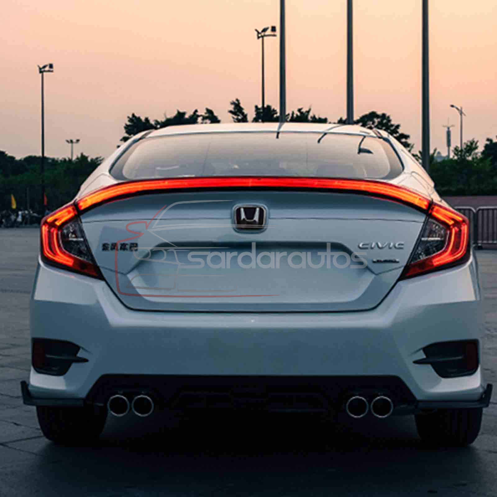 Honda Civic Complete LED Trunk Spoiler | Model 2016 – 2021