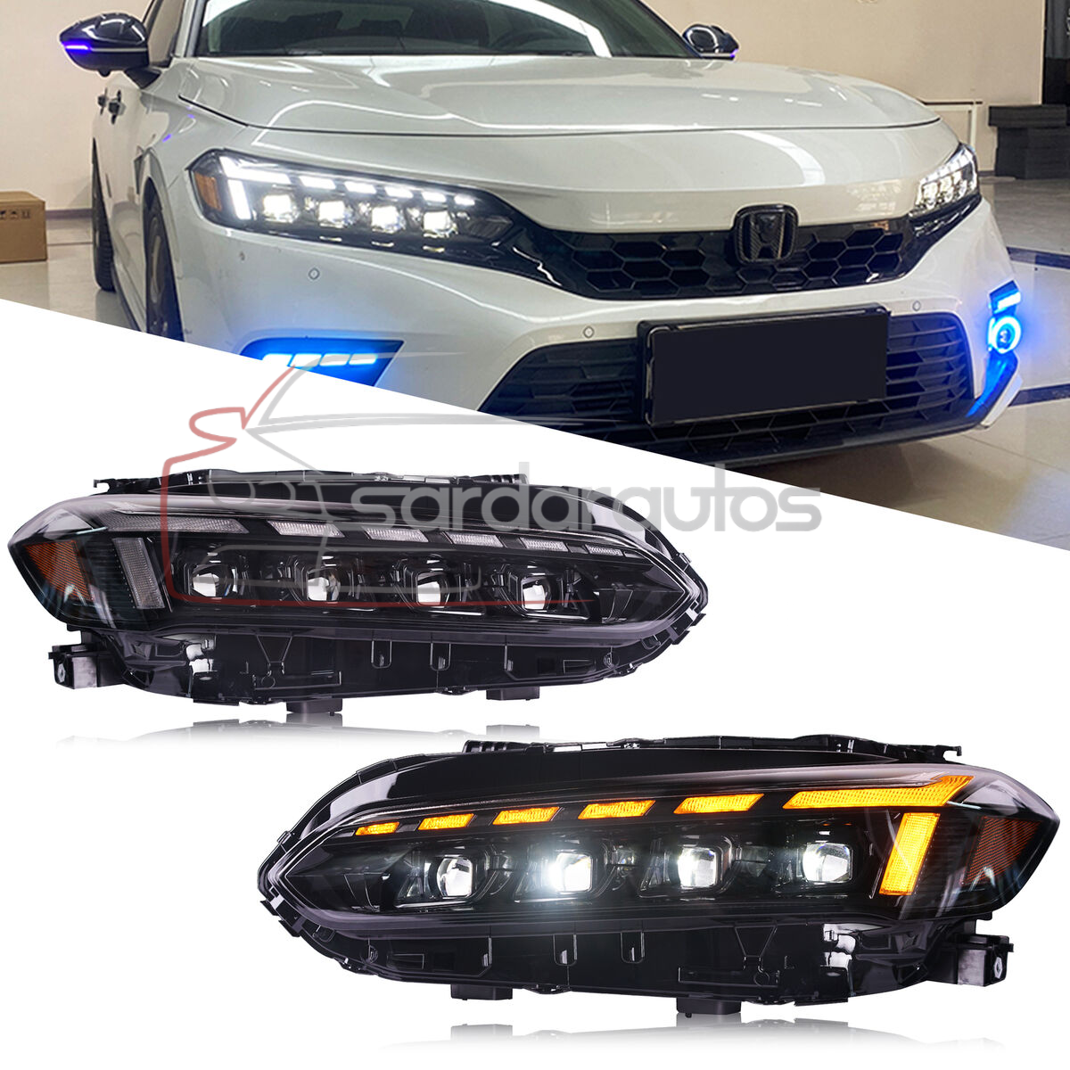 Honda Civic 11 Gen 2022-2024 LED Headlight Front Lamps