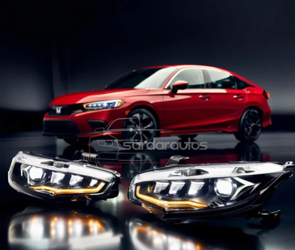 Honda Civic X 10 Gen Transformer Style Head Lights/ Head Lamps | 2016-21