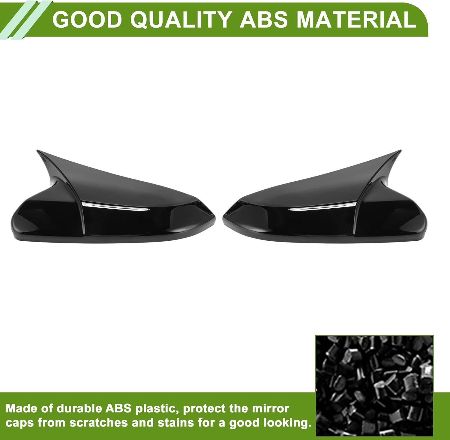 Honda Civic Carbon Fiber- Gloss Black Side Mirror Cover Batman Style 2016-2021