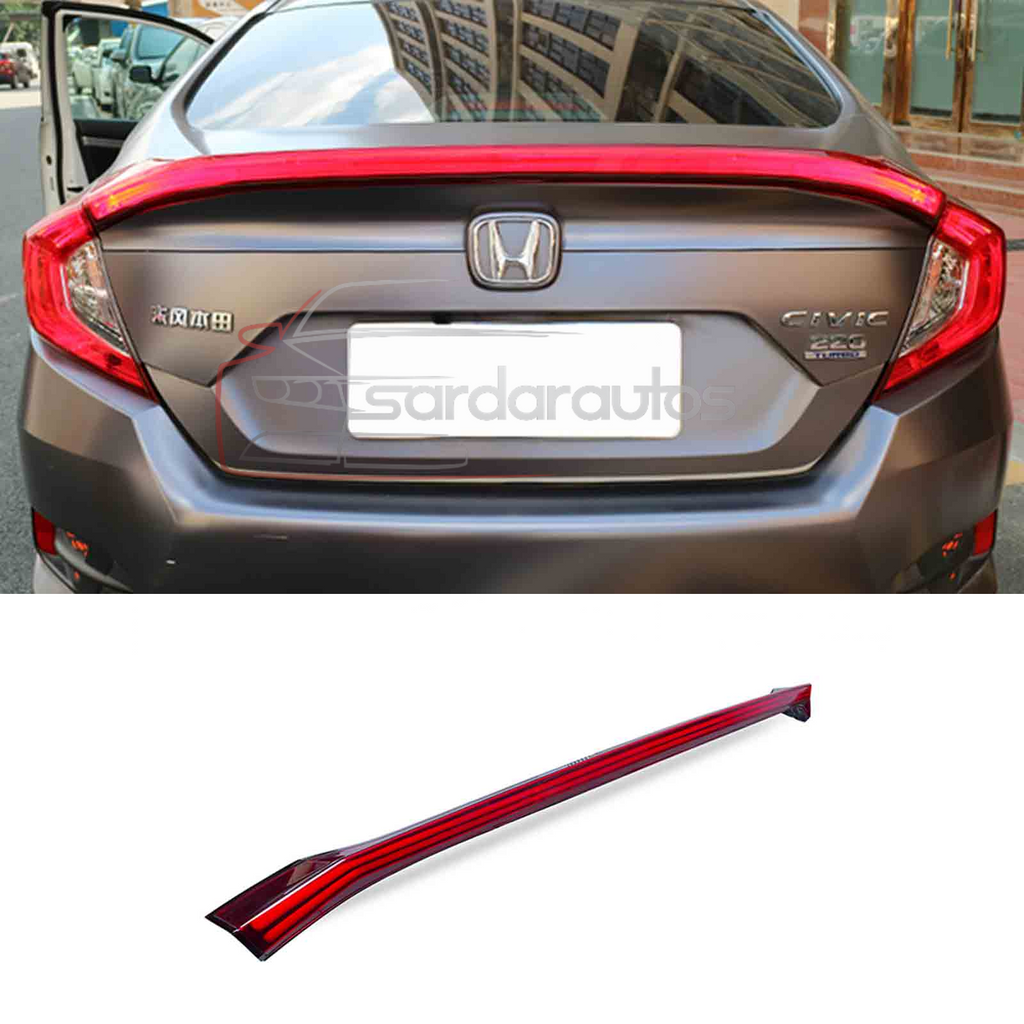 Honda Civic Complete LED Trunk Spoiler | Model 2016 – 2021
