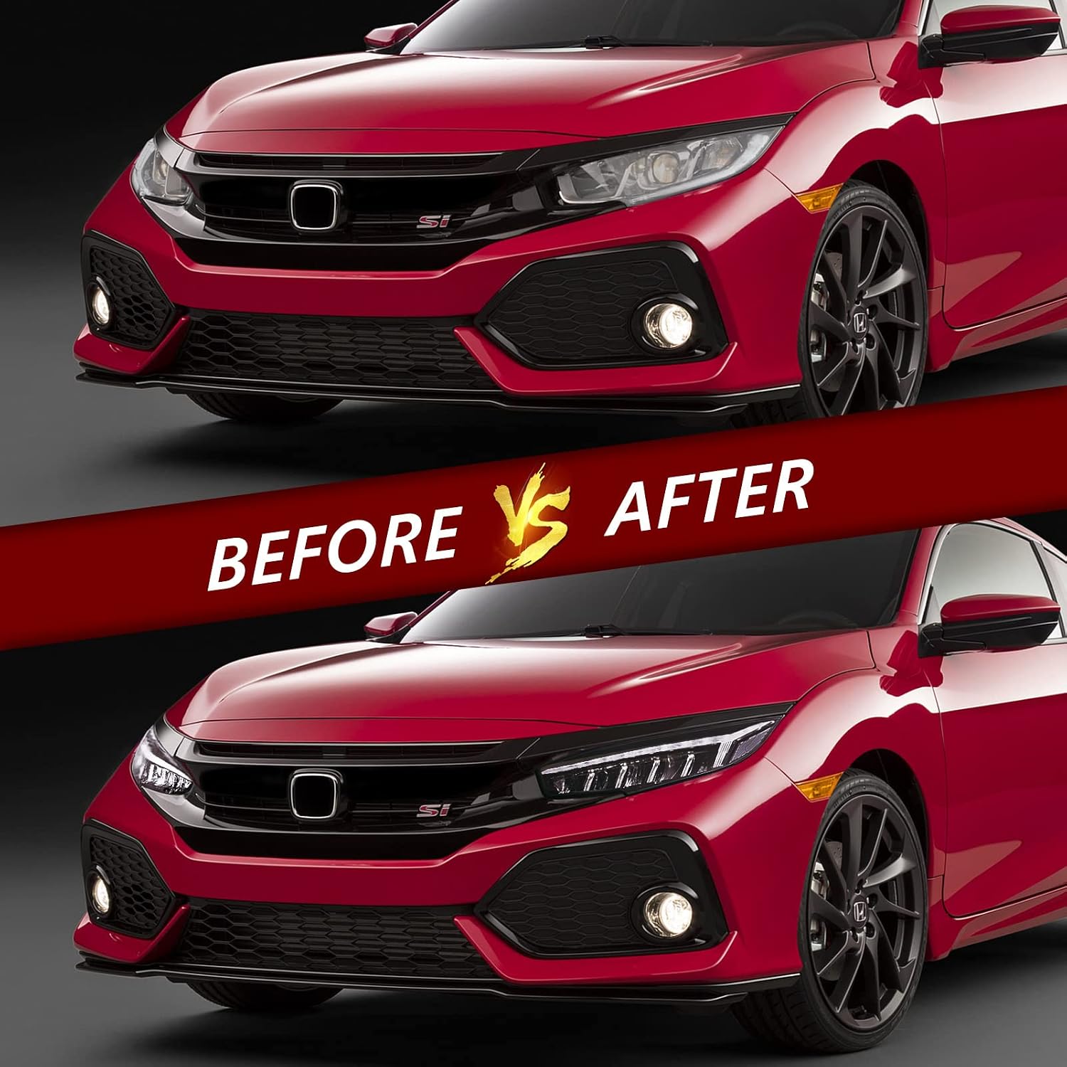 Honda Civic (2016-2021) Audi Style Headlights Version 1