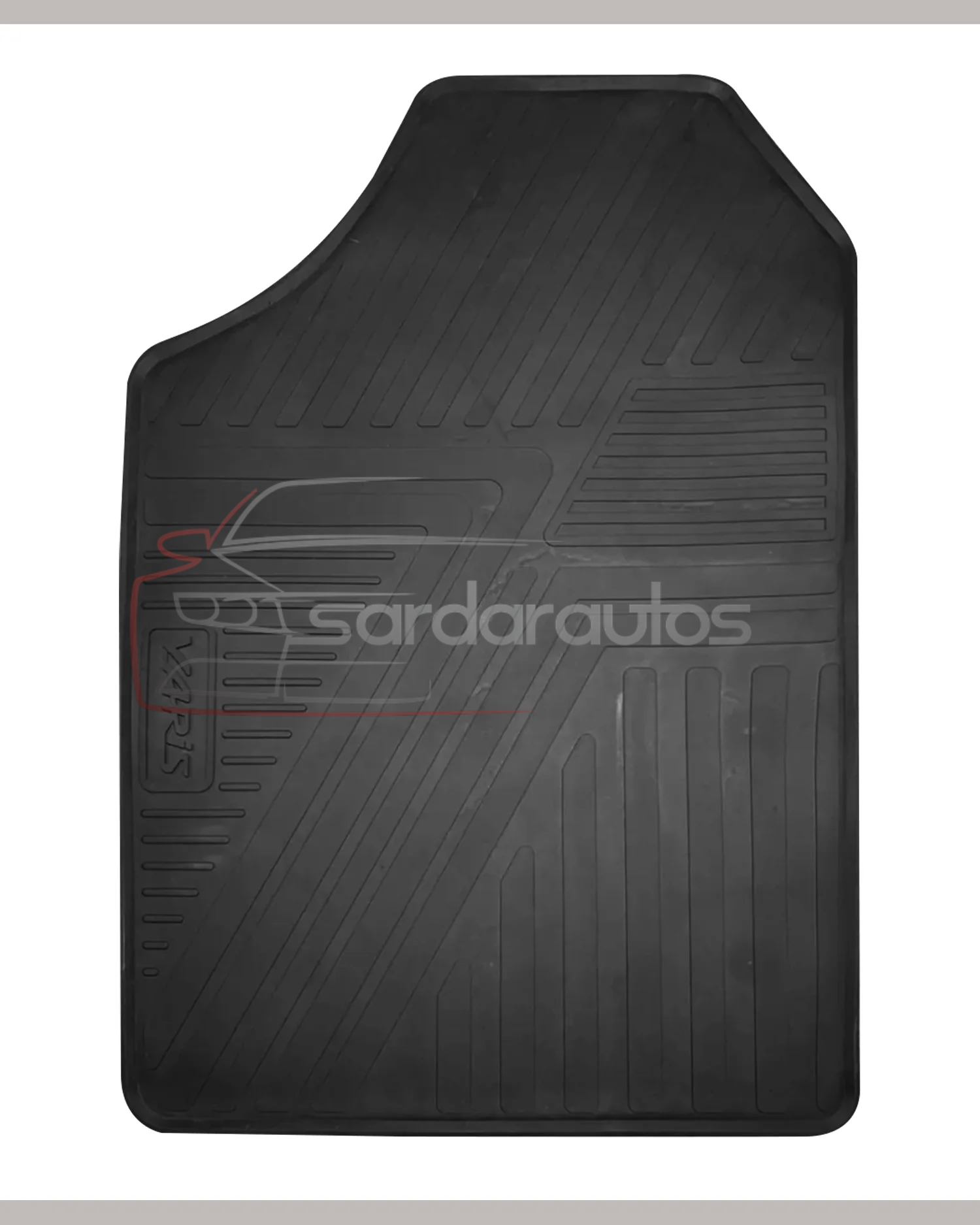 Toyota Yaris Custom Fit PVC Rubber Floor Mat 3Pcs 2020-2021 - Black Mix Design