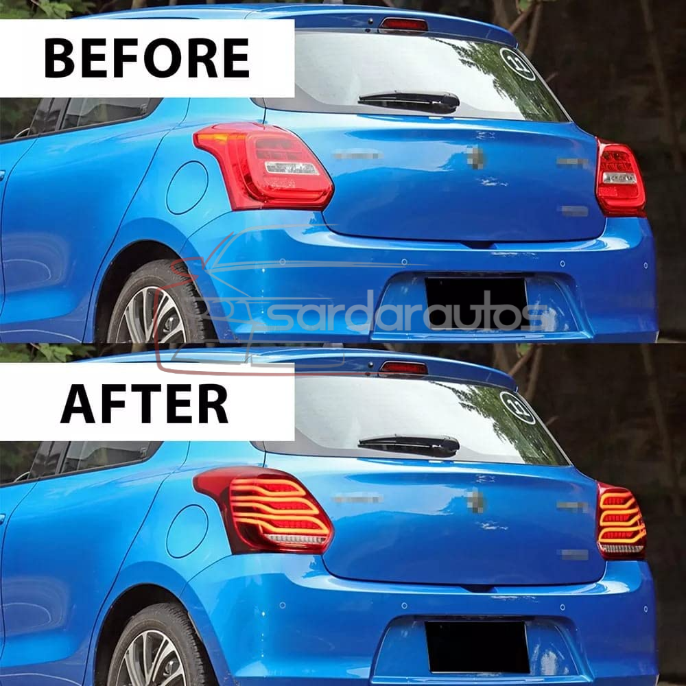 Suzuki Swift Matrix Style Tail Lights (2018-2026) RED/SMOKE