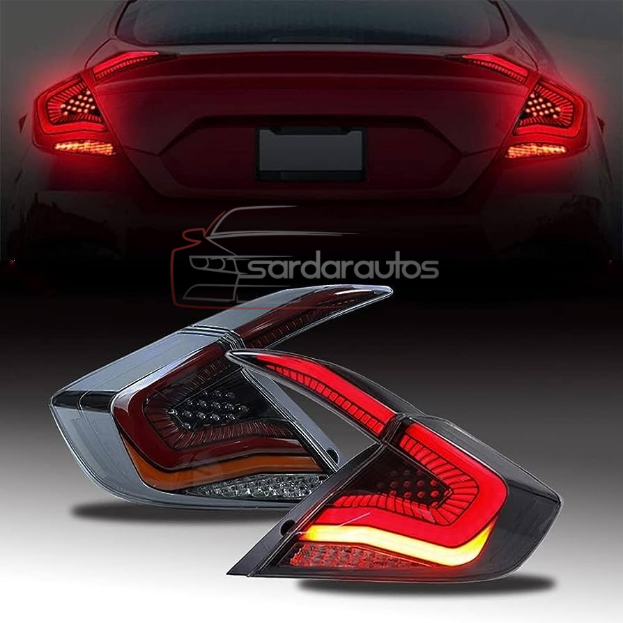 Honda Civic Snake Style Lava Tail Lamps 2016-2021