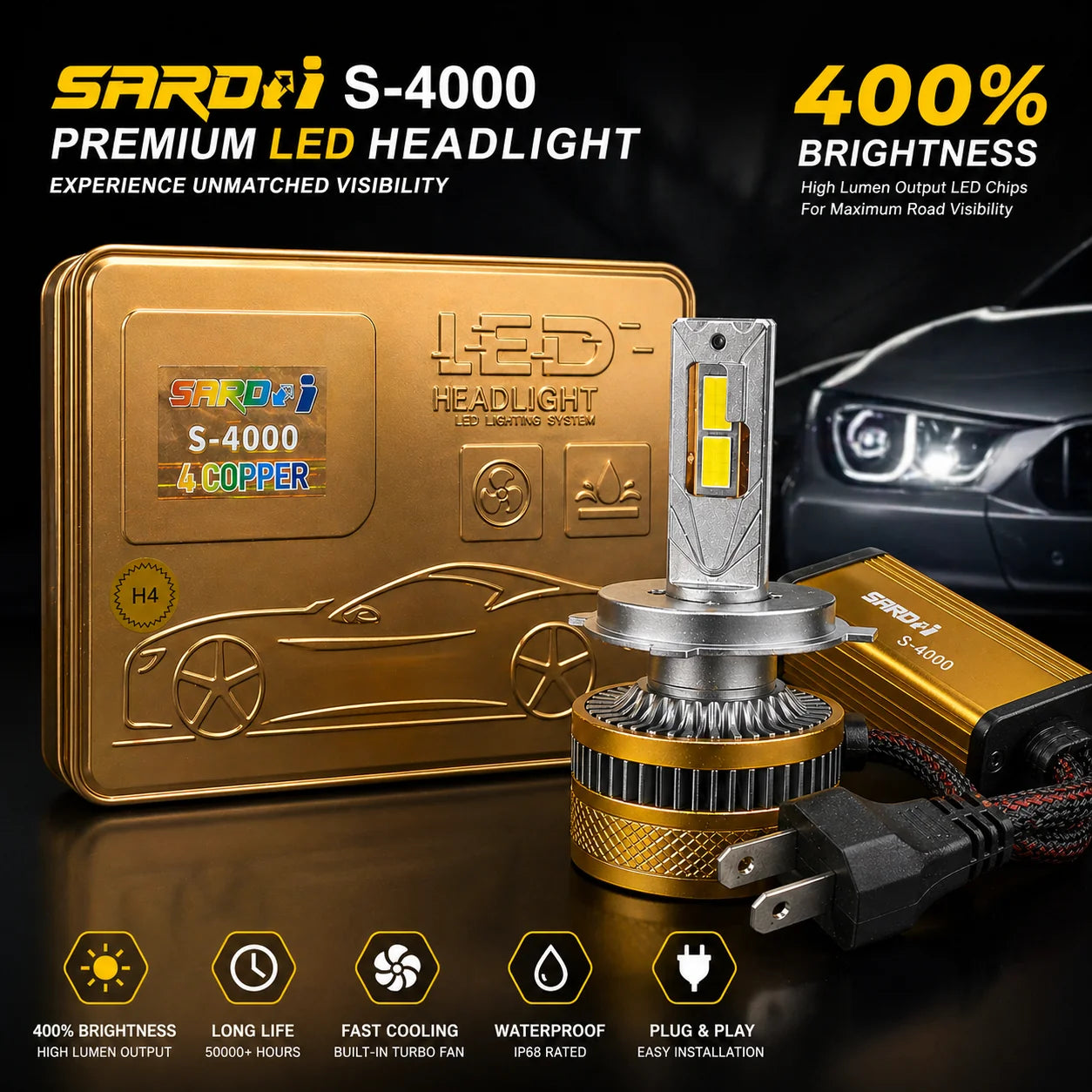 4 Copper Led A180 300 Watts Original