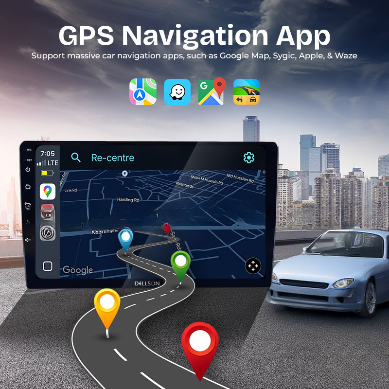 Dellson 9550 QLED Android CarPlay LCD Panel 2GB+32GB Fits in all Cars