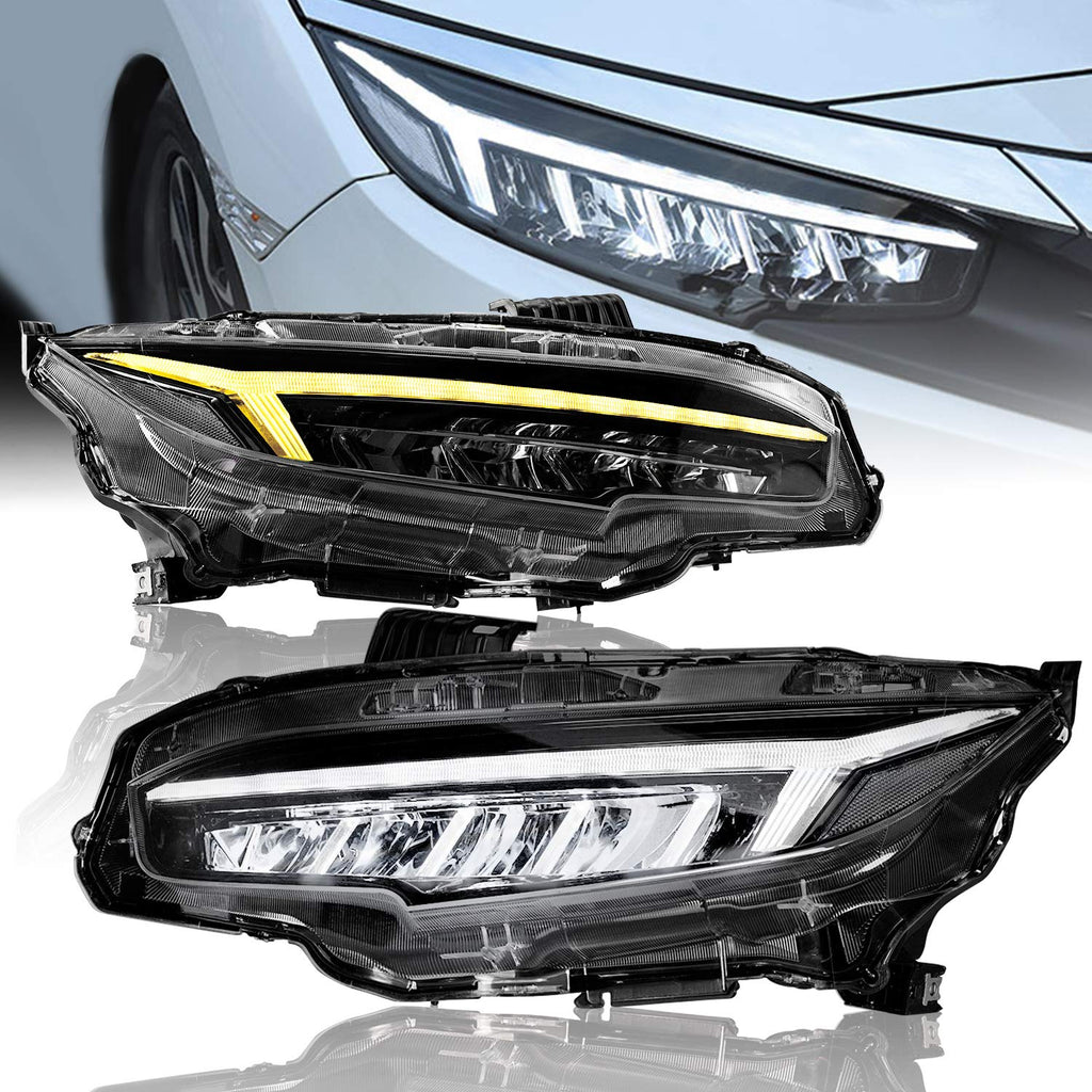 Honda Civic (2016-2021) Audi Style Headlights Version 1