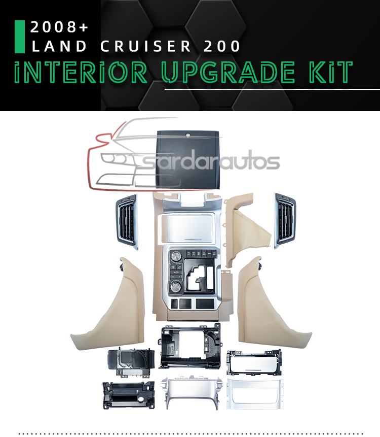 Toyota Land Cruiser LC200 ZX Interior Conversion Kit - With Android LCD - Model 2008 - 2018