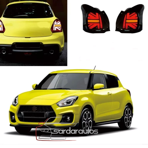 Suzuki Swift Mini Cooper Union Jack Style Tail Lights (2018-2026)